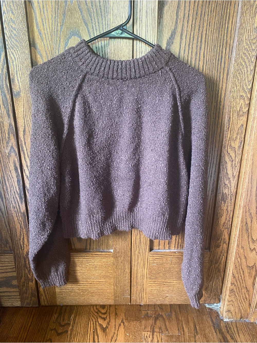 PacSun LA Hearts brown fuzzy sweater size XS